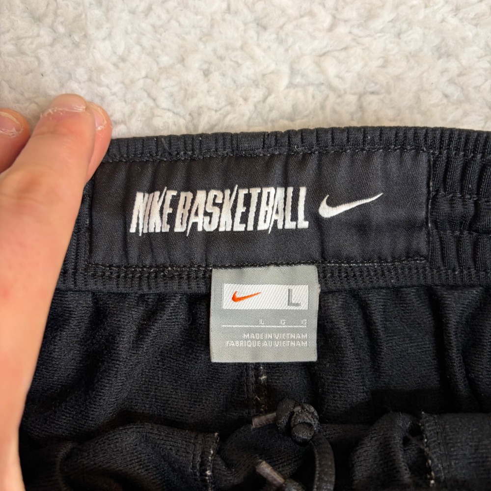 Y2KNike Basketball Mens Large Black White Stripe Track Pants baggy loose fit - Picture 2 of 8